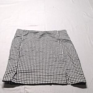 Black‎ and White Mini Pencil Skirt with Slit